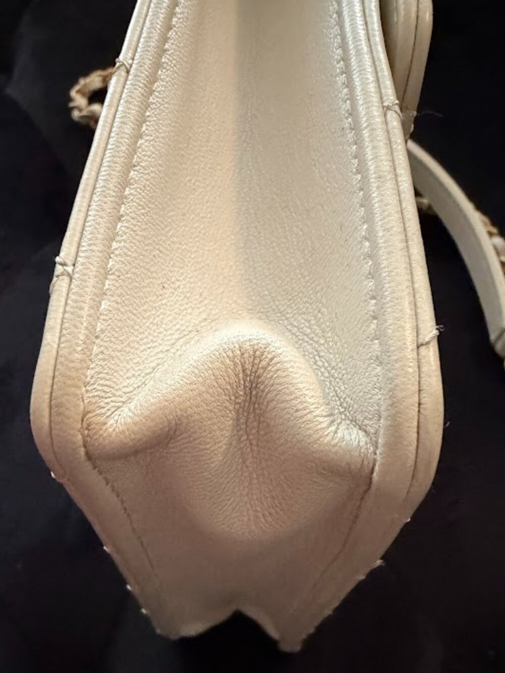 Chanel R2649 White Lambskin Mini Flap Bag Quilted Gold CC Chain Top Handle Rare - Picture 14 of 16